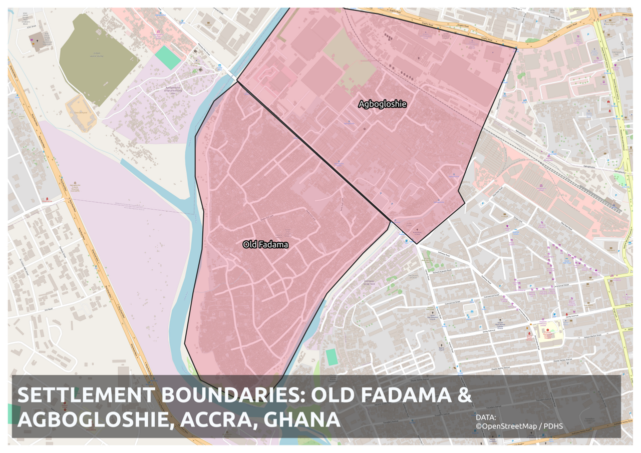 Drone imageries Old Fadma and Agboloshie Accra