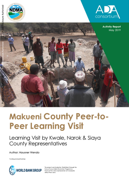 Makueni County Peer to Peer Learning Visit Learning Visit by Kwale Narok and Siaya County Representatives 73d0e763
