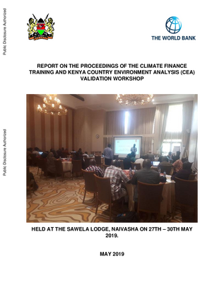 Report on the Proceedings of the Climate Finance Training and Kenya Country Environment Analysis CEA Validation Workshop a9c614cb