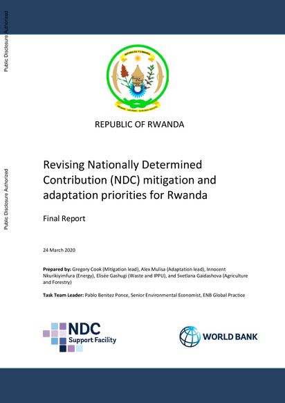 Rwanda Revising Nationally Determined Contribution NDC Mitigation and Adaptation Priorities for Rwanda 9ae36b61
