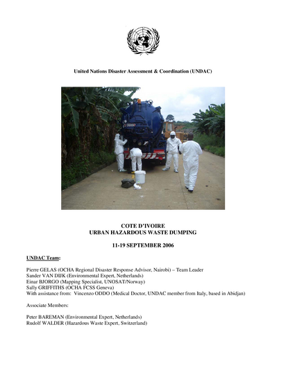 UNDAC Cote d Ivoire Report 2006 8121b0dc